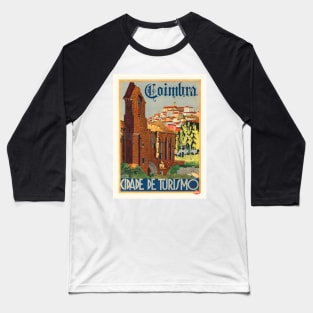 Coimbra Portugal Vintage Poster 1935 Baseball T-Shirt